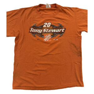 Vintage Tony Stewart Shirt Mens MED NASCAR Home Depot 20 Chase Authentics Racing